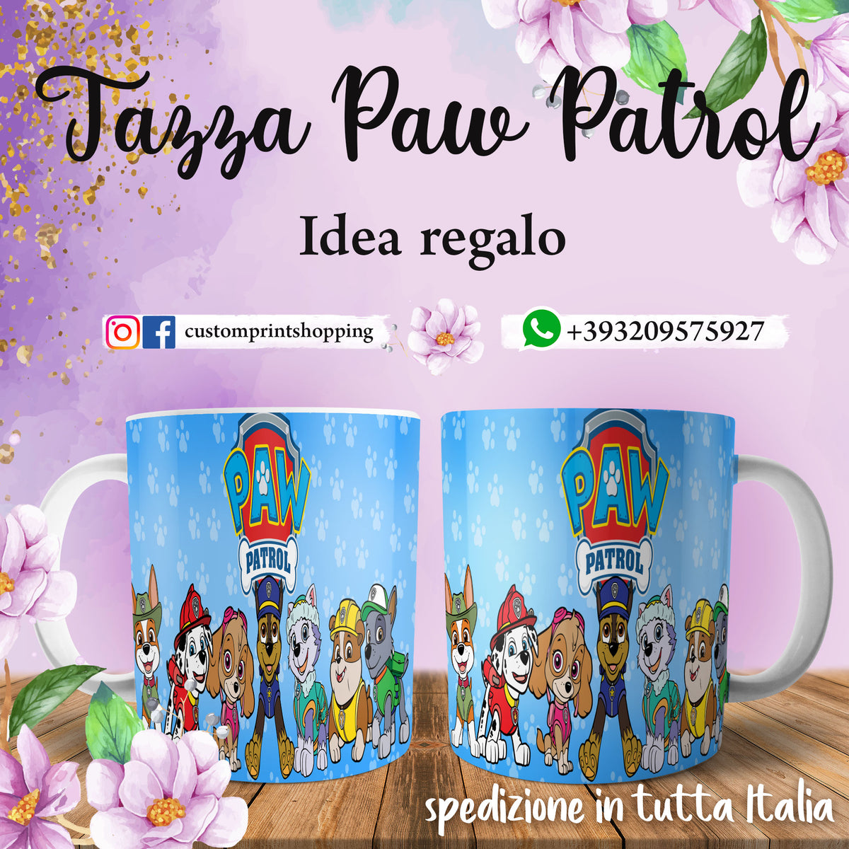 Tazza Microonde Paw Patrol 350ml - Senza BPA - Per Bambine - Regalo Back To School