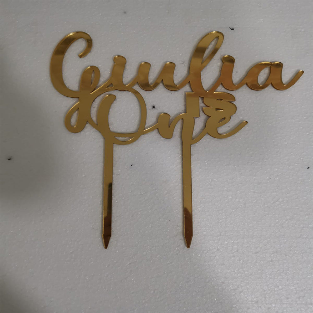 CAKE TOPPER PERSONALIZZATO GIULIA IS ONE – Customprintshopping