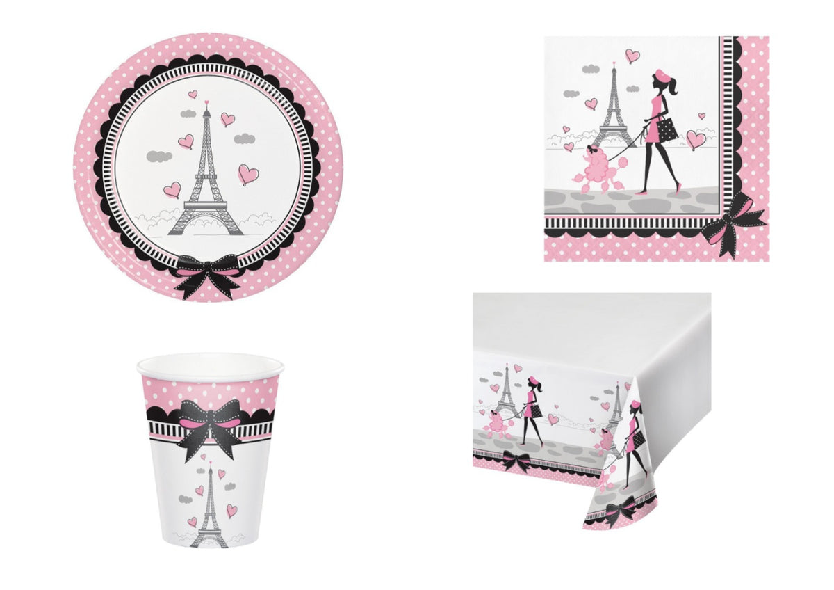40 Tovaglioli Di Carta Ooh La La A Tema Parigi - Decorazioni Per Feste, 33x33 Cm, Con Torre Eiffel, Per Compleanni E Matrimoni