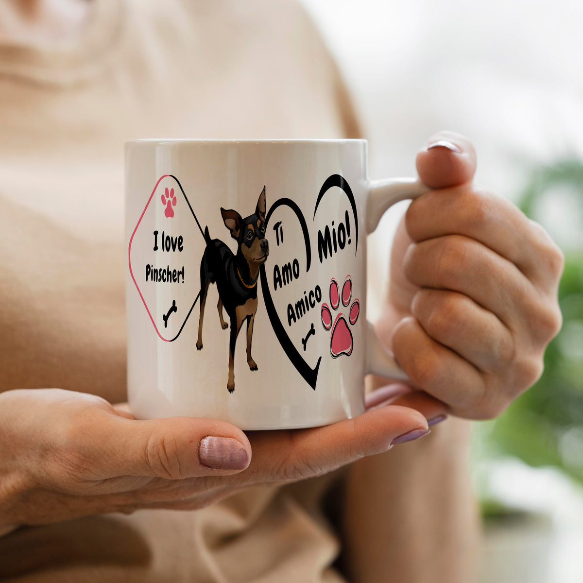 Fashwork Tazza Bassotto Personalizzata Con Nome: Idea Regalo Divertente Per Amanti Dei Cani