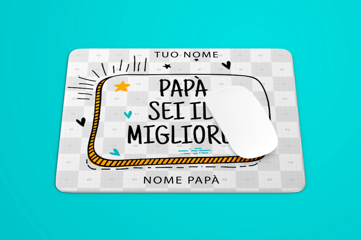 Tappettino Mouse Pad personalizzato con foto per la festa del papà