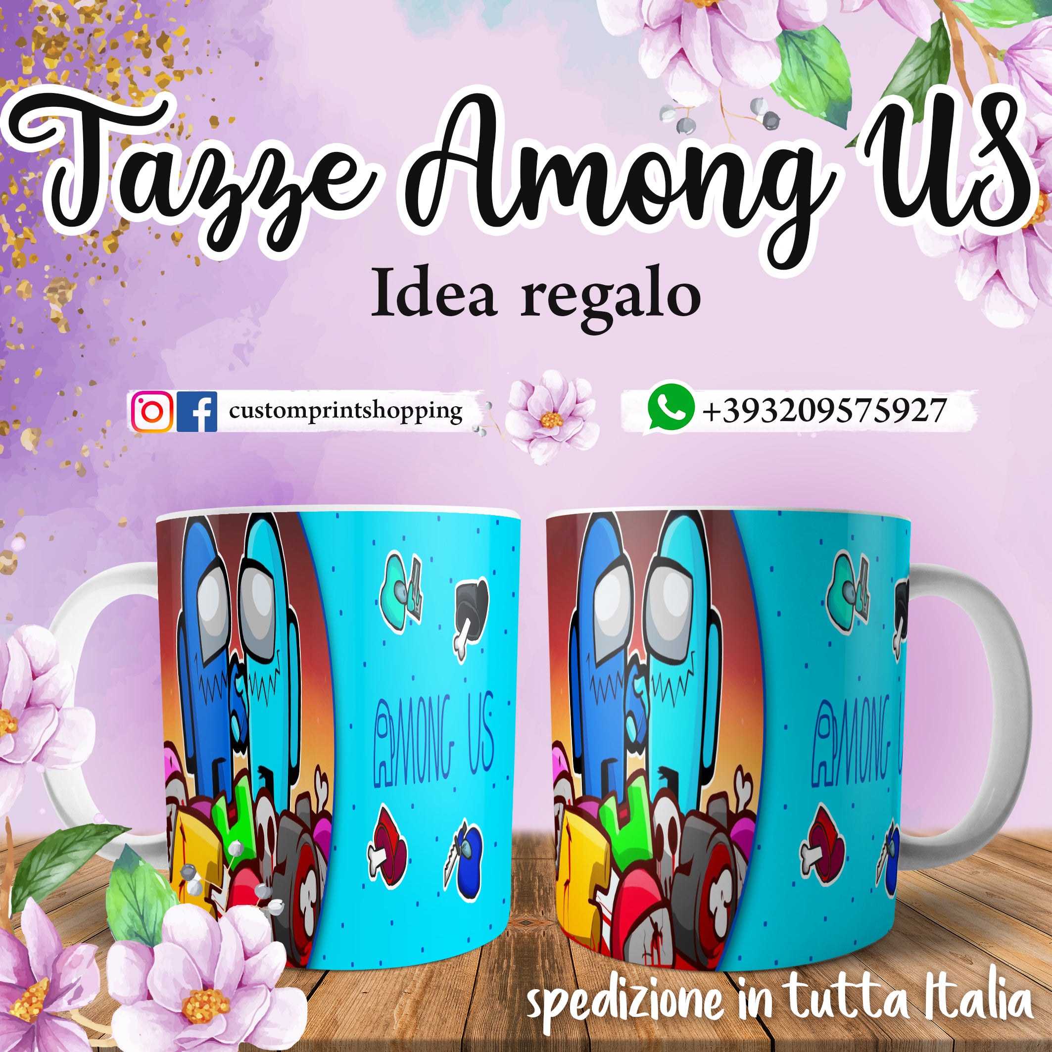 TAZZA AMONG US PERSONALIZZABILE CON IL TUO NOME MOD.06