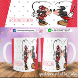 TAZZA MICKEY MINNIE PERSONALIZZATA CON NOME MOD.10