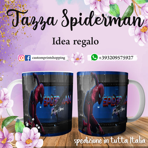 TAZZA SPIDERMAN PERSONALIZZABILE CON NOME MOD.10