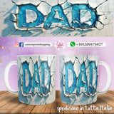 TAZZD DAD PERSONALIZZATA  IN 3D MOD.10