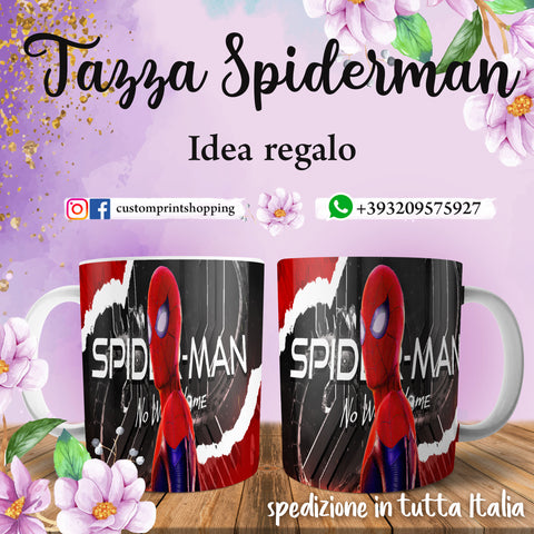 TAZZA SPIDERMAN PERSONALIZZABILE CON NOME MOD.11