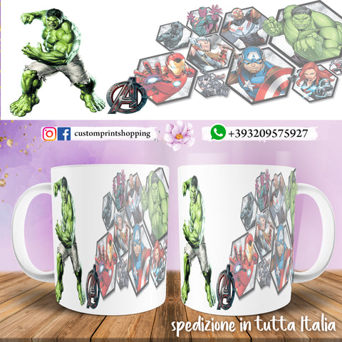 TAZZA MARVEL  PERSONALIZZABILE CON IL TUO NOME MOD.11