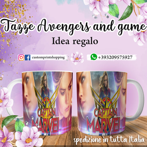 TAZZA AVENGERS END GAME PERSONALIZZABILE MOD. 11