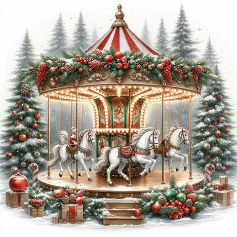 TAMBURO PERSONALIZZATO A TEMA NATALE GIOSTRA