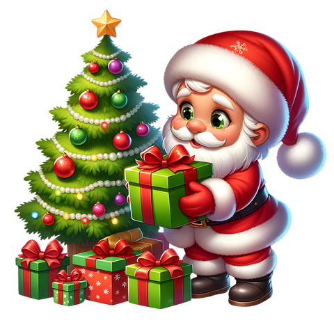 TAMBURO PERSONALIZZATO A TEMA BABBO NATALE MOD.12