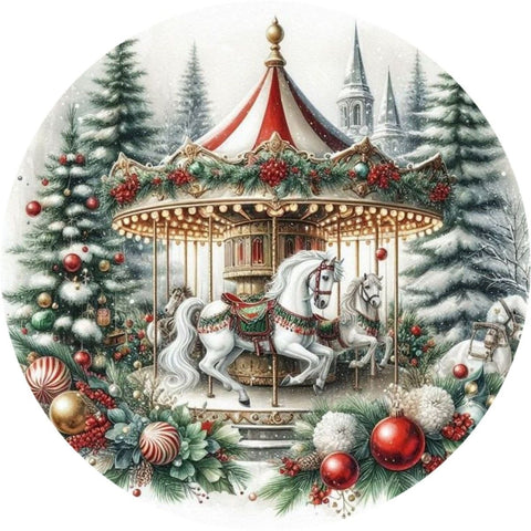 TAMBURO PERSONALIZZATO A TEMA NATALE GIOSTRA