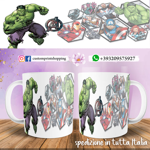 TAZZA MARVEL  PERSONALIZZABILE CON IL TUO NOME MOD.13