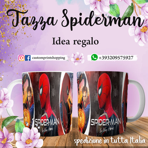 TAZZA SPIDERMAN PERSONALIZZABILE CON NOME MOD.14