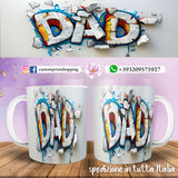 TAZZD DAD PERSONALIZZATA  IN 3D MOD.17