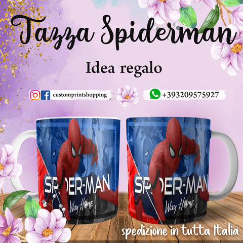 TAZZA SPIDERMAN PERSONALIZZABILE CON NOME MOD.17