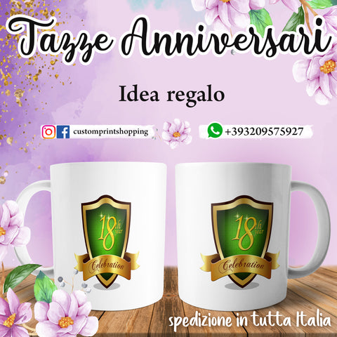 TAZZA COMPLEANNO  PERSONALIZZABILE CON IL TUO NOME ED ANNI