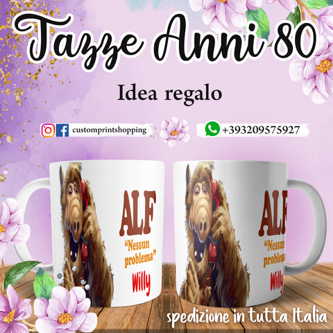 TAZZA ANNI 80' PERSONALIZZABILE CON IL TUO NOME MOD.01