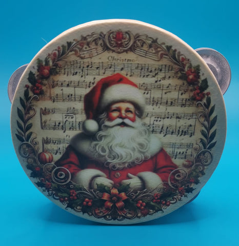 TAMBURO PERSONALIZZATO A TEMA BABBO NATALE