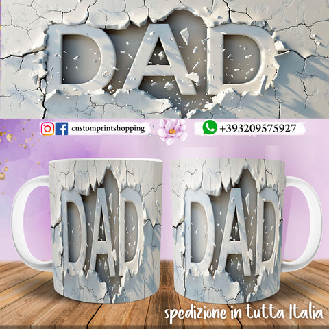 TAZZD DAD PERSONALIZZATA  IN 3D MOD.1