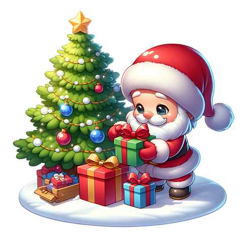 TAMBURO PERSONALIZZATO A TEMA BABBO NATALE MOD.1