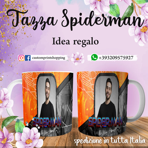 TAZZA SPIDERMAN PERSONALIZZATA CON FOTO MOD.1