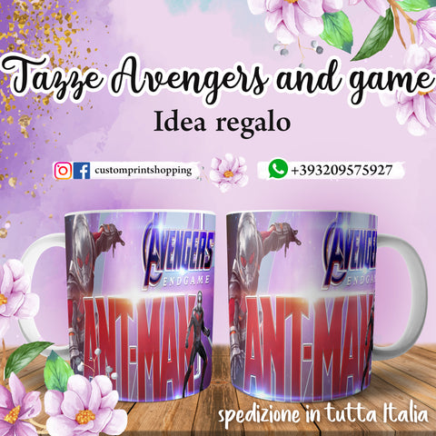 TAZZA AVENGERS END GAME PERSONALIZZABILE MOD.20