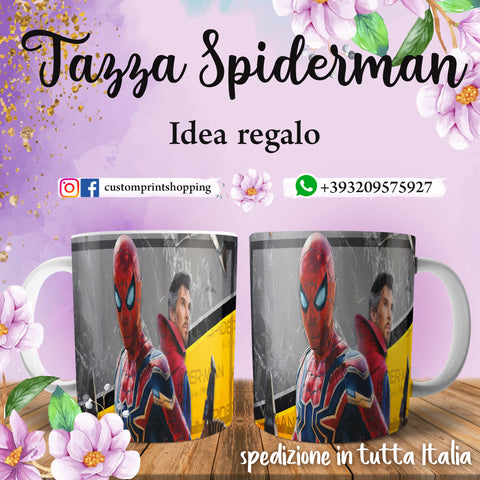 TAZZA SPIDERMAN PERSONALIZZABILE CON NOME MOD.23