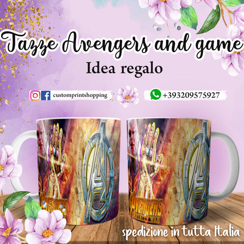 TAZZA AVENGERS END GAME PERSONALIZZABILE MOD.23