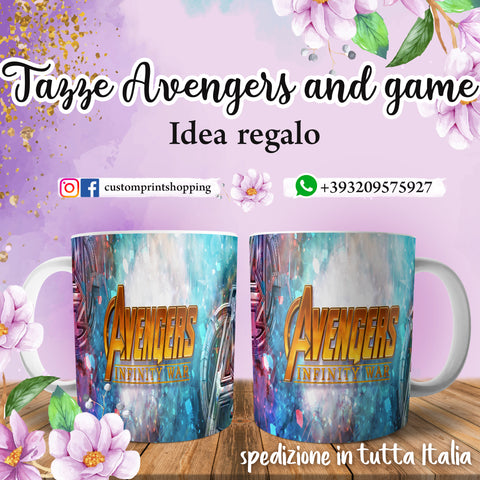 TAZZA AVENGERS END GAME PERSONALIZZABILE MOD.25