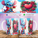 TAZZA STITCH IN LOVE PERSONALIZZATA CON NOME MOD.27