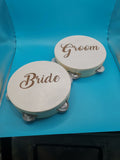 2 TAMBURI BRIDE & GROOM PERSONALIZZATO