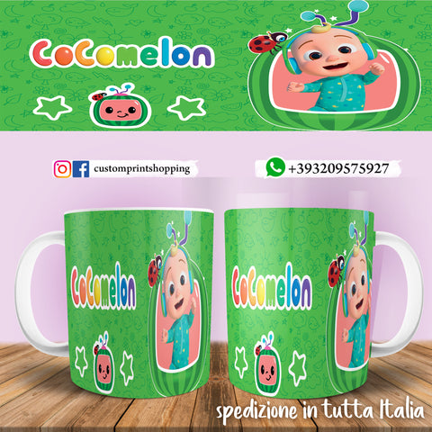 TAZZA COCOMELON PERSONALIZZABILE CON NOME MOD.2