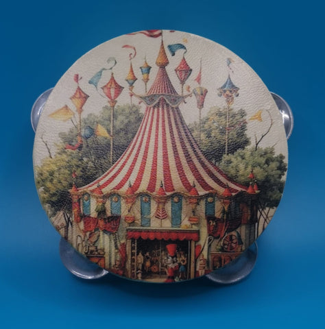 TAMBURO PERSONALIZZATO A TEMA CIRCO NATALE
