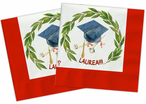 20 TOVAGLIOLI DI CARTA A TEMA LAUREA