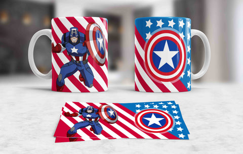 TAZZA CAPITAN AMERICA PERSONALIZZABILE MOD.3