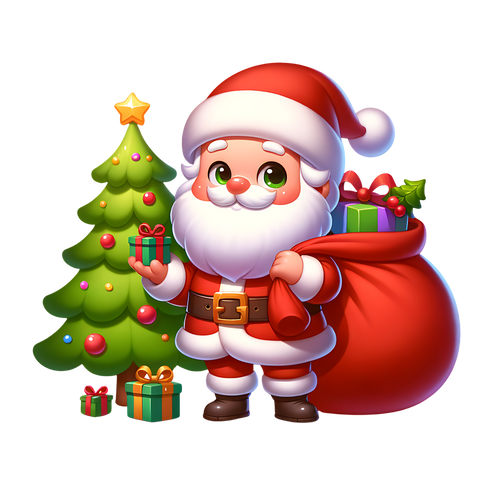 TAMBURO PERSONALIZZATO A TEMA BABBO NATALE MOD.4