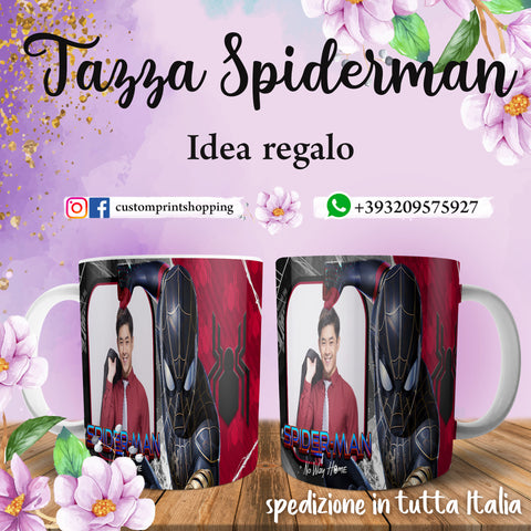 TAZZA SPIDERMAN PERSONALIZZATA CON FOTO MOD.5