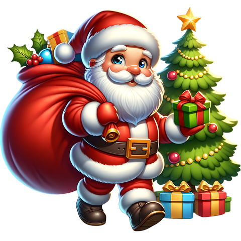 TAMBURO PERSONALIZZATO A TEMA BABBO NATALE MOD.5