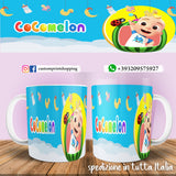 TAZZA COCOMELON PERSONALIZZABILE CON NOME MOD.5