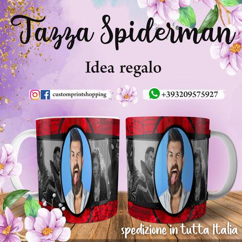 TAZZA SPIDERMAN PERSONALIZZATA CON FOTO MOD.6