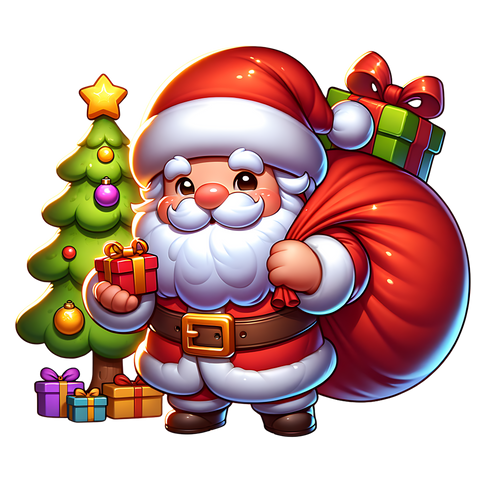 TAMBURO PERSONALIZZATO A TEMA BABBO NATALE MOD.6