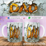 TAZZD DAD PERSONALIZZATA  IN 3D MOD.6