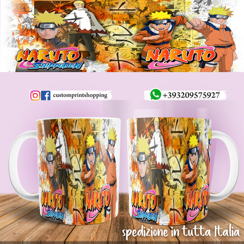 TAZZA NARUTO SHIPPUDEN PERSONALIZZABILE CON IL TUO NOME MOD.6