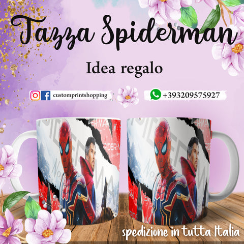 TAZZA SPIDERMAN PERSONALIZZABILE CON NOME MOD.7