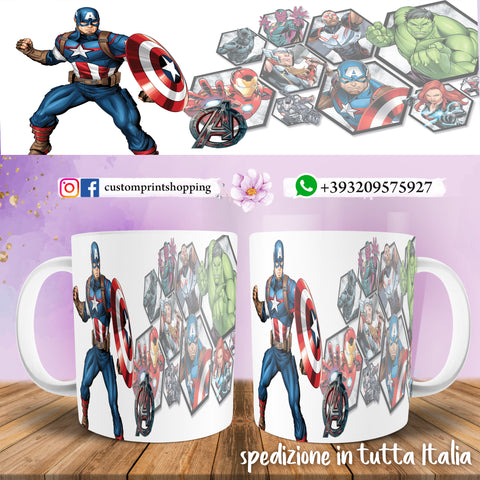 TAZZA MARVEL  PERSONALIZZABILE CON IL TUO NOME MOD.8