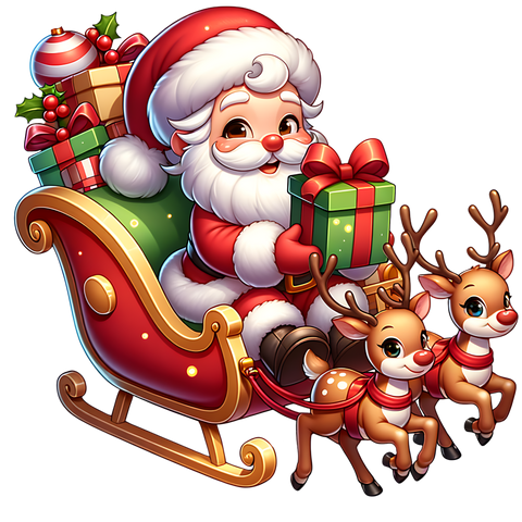 TAMBURO PERSONALIZZATO A TEMA BABBO NATALE MOD.8