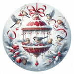 TAMBURO PERSONALIZZATO A TEMA  NATALE GIOSTRA