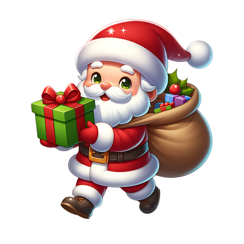 TAMBURO PERSONALIZZATO A TEMA BABBO NATALE MOD.9