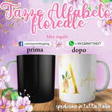 Tazza Alfabeto Floreale Con Iniziale e Nome
