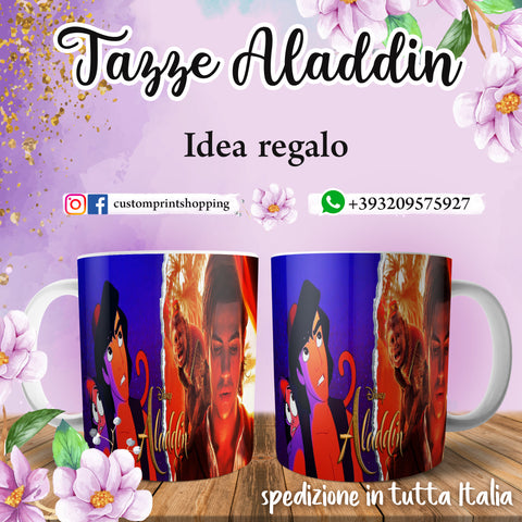 TAZZA ALADDIN PERSONALIZZABILE CON IL TUO NOME MOD.11